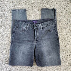 NYDJ Gray Ankle Zip Skinny Legging Jeans